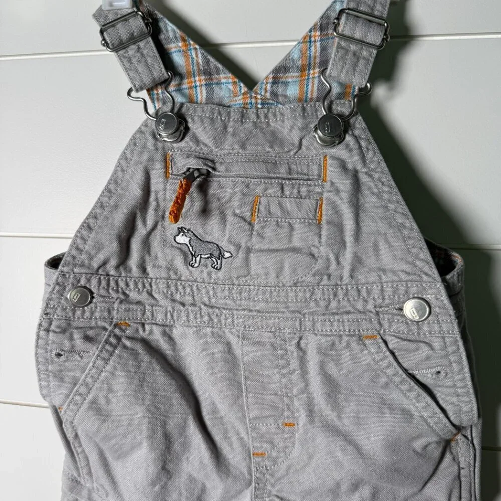 HUSKY Dog Gymboree Overalls Boys 100% Cotton 3-6 MOS